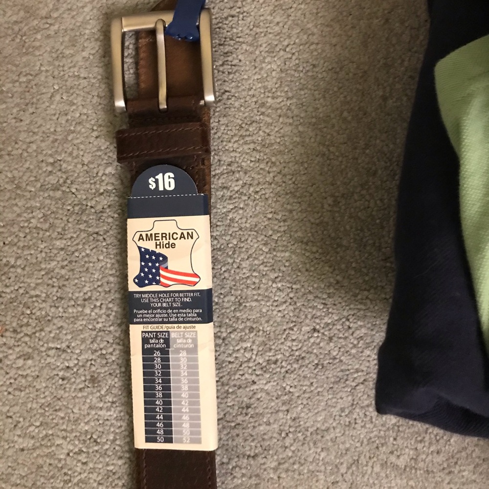 All leather men’s belt